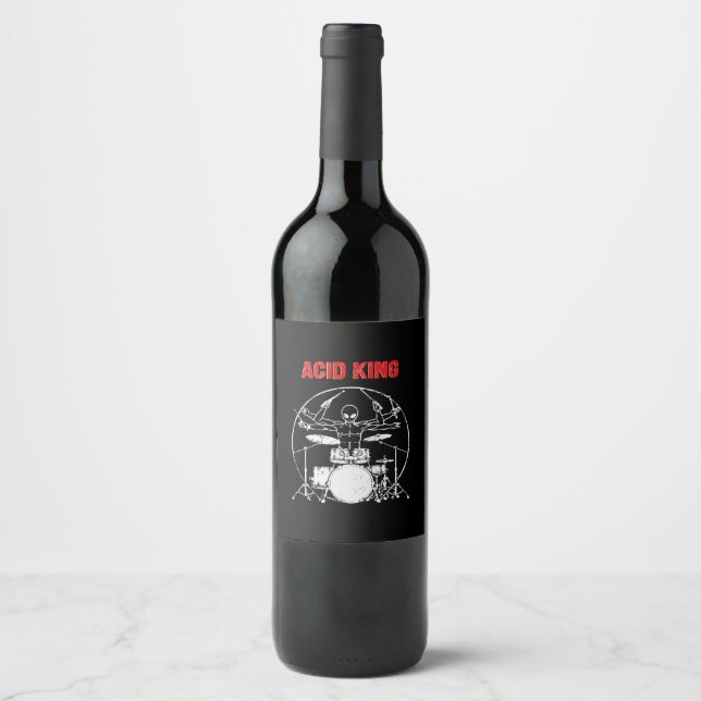Rótulo De Garrafa De Cerveja Rei do Ácido (Frente)