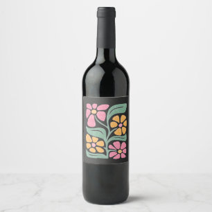 Rótulo De Garrafa De Cerveja RESIST: Protesto Político Anti-Trump Floral