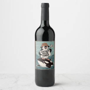 Rótulo De Garrafa De Cerveja Resistência ao Ativismo Pinguim Protesto Vintage