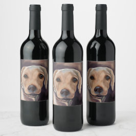Rótulo De Garrafa De Cerveja Retriever Labrador 
