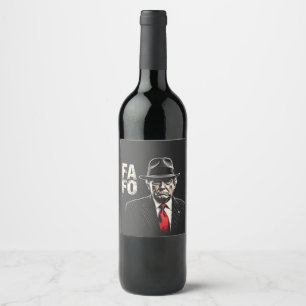 Rótulo De Garrafa De Cerveja Retro-americano Donald Trump FAFO USA Flag Patriot