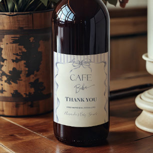 Rótulo De Garrafa De Cerveja Retro Arco-íris Café Bebe Menino Chá de Bebê Café