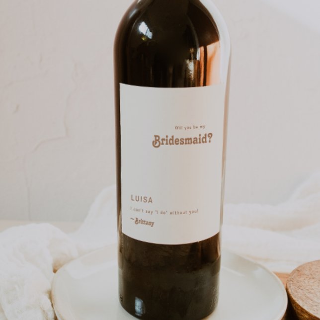 Rótulo De Garrafa De Cerveja Retro Beach | Proposta Ivory Bridesmaid (Criador carregado)