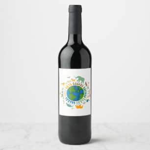 Rótulo De Garrafa De Cerveja Retro Groovy Salve Abelhas Resgate Animais Recicle