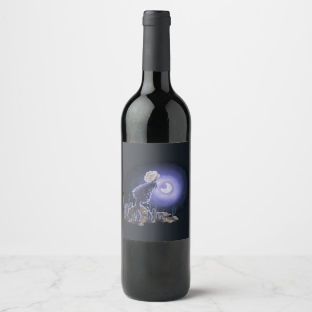Rótulo De Garrafa De Cerveja Reunião à Lua (Frente)