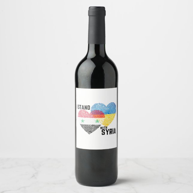 Rótulo De Garrafa De Cerveja Reze pela Síria (Frente)
