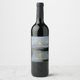 Rótulo De Garrafa De Cerveja Rio Jackson Hole no Parque Nacional Grand Teton