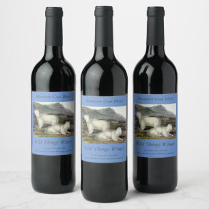 Rótulo De Garrafa De Cerveja Rocky Mountain Goat (Americana de Capra por Audubo