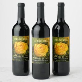 Rótulo De Garrafa De Cerveja Rosa Amarela