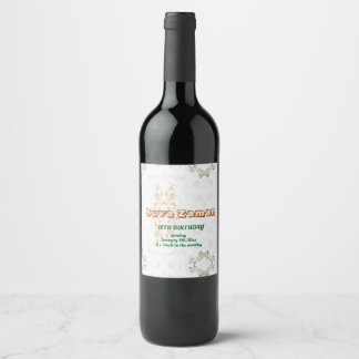Rótulo De Garrafa De Cerveja Rosa Floral Branca Elegante Aniversário de 16 anos