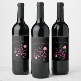 Rótulo De Garrafa De Cerveja Rosa Pink Clássica e Vulgar Personalizada