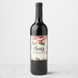 Rótulo De Garrafa De Cerveja Rosa Rosa Desbotada