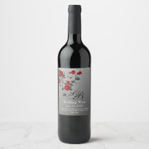 Rótulo De Garrafa De Cerveja Rosas Enfeitiçadas