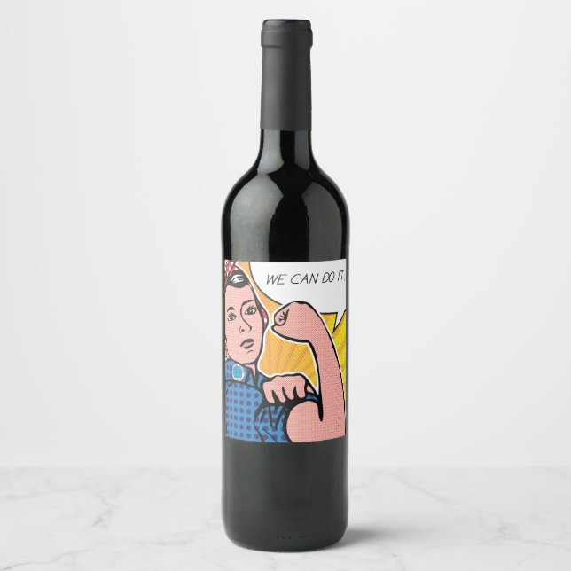 Rótulo De Garrafa De Cerveja Rosie, nós podemos fazer isso Pop (Frente)