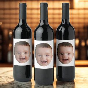 Rótulo De Garrafa De Cerveja Rosto de Bebê Personalizado, Foto engraçada person