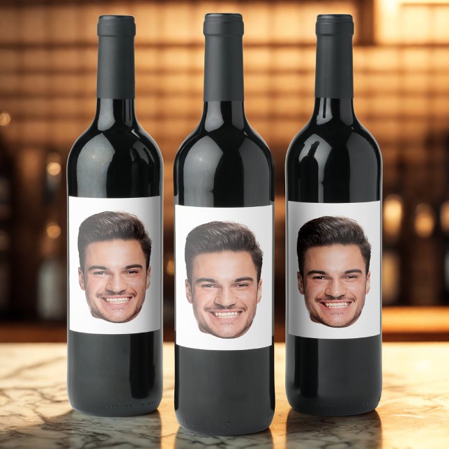 Rótulo De Garrafa De Cerveja Rosto Personalizado Customizado (Criador carregado)