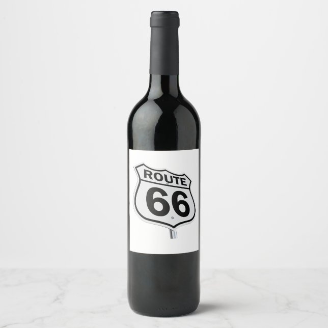 Rótulo De Garrafa De Cerveja Rota 66 Frasco de Vinho (Frente)