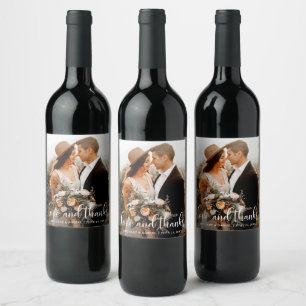 Rótulo De Garrafa De Cerveja Roteiro de Caligrafia Amor e Agradecimento Foto Ca