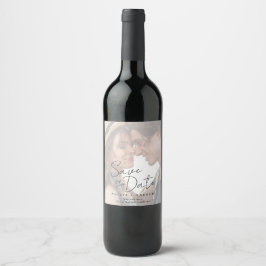 Rótulo De Garrafa De Cerveja Roteiro de Foto de Noivado Elegante Casamento 