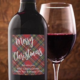 Rótulo De Garrafa De Cerveja Roteiro Stewart Tartan Branco, Conjunto de 6 Nomes