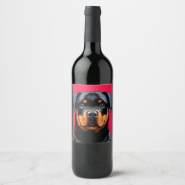 Rótulo De Garrafa De Cerveja Rottweiler