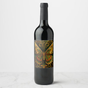 Rótulo De Garrafa De Cerveja Rótulo da borboleta
