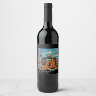 Rótulo De Garrafa De Cerveja Rótulo de Arte de Vinho
