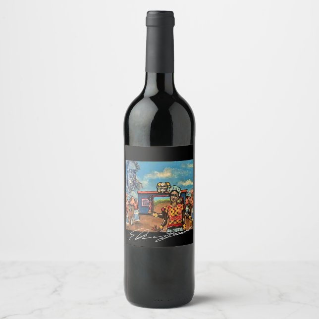 Rótulo De Garrafa De Cerveja Rótulo de Arte de Vinho (Frente)