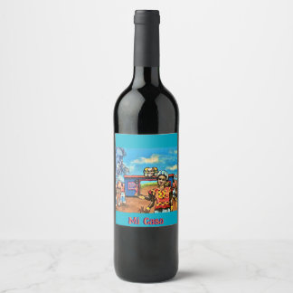 Rótulo De Garrafa De Cerveja Rótulo de Arte do Vinho