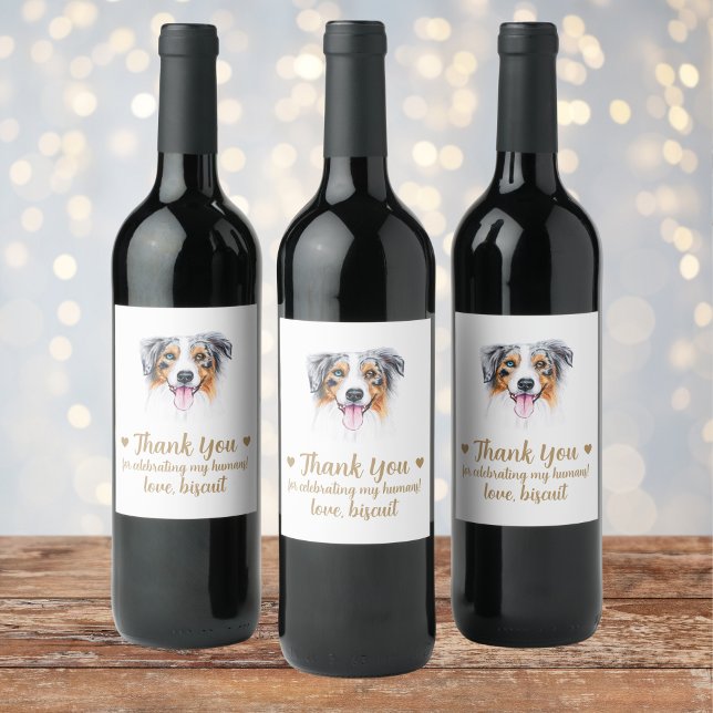Rótulo De Garrafa De Cerveja Rótulo de Cama de Vinho de Casamento de Cachorro P (Criador carregado)