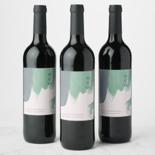 Rótulo De Garrafa De Cerveja Rótulo de Camão de Vinho de Casamento   Monograma