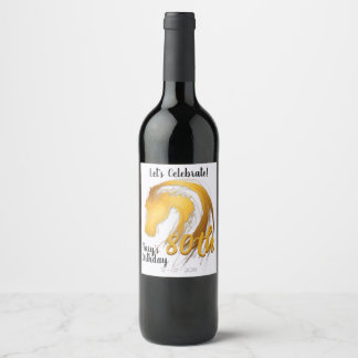 Rótulo De Garrafa De Cerveja Rótulo de Frasco personalizado de Aniversário do C