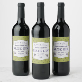Rótulo De Garrafa De Cerveja rótulo de Gin de abrunho caseiro
