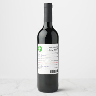 Rótulo De Garrafa De Cerveja Rótulo de Prescrição de Vinho Vermelho