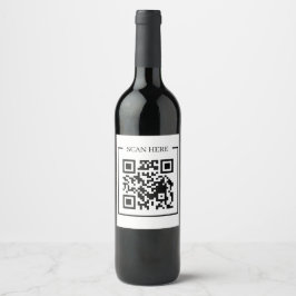 Rótulo De Garrafa De Cerveja rótulo de promoção comercial Minimal QR Code Scan