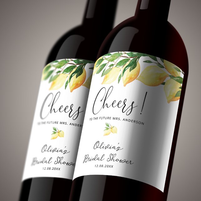 Rótulo De Garrafa De Cerveja Rótulo de Vinha de Chuveiro de Noiva com Aquarela  (Criador carregado)