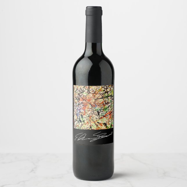 Rótulo De Garrafa De Cerveja Rótulo de Vinho Abstrato (Frente)