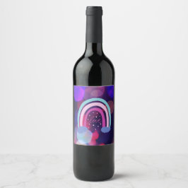 Rótulo De Garrafa De Cerveja Rótulo de Vinho Amor Arco-íris