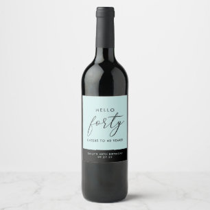 Rótulo De Garrafa De Cerveja Rótulo de Vinho aniversário de 40 anos Personaliza