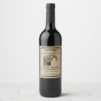 Rótulo De Garrafa De Cerveja Rótulo de Vinho Apoteórico Respiração de Zombie da
