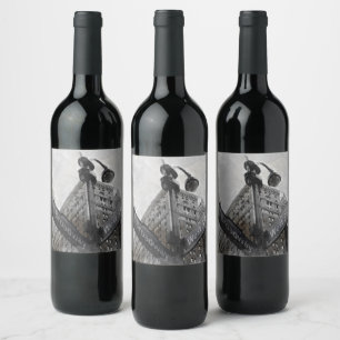 Rótulo De Garrafa De Cerveja Rótulo de Vinho Broadway & Wall Street NYC – Vinta