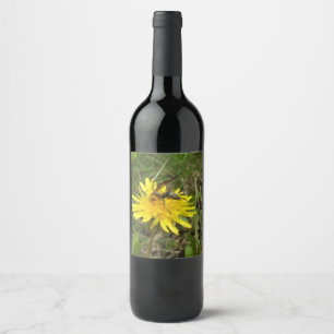 Rótulo De Garrafa De Cerveja Rótulo de vinho com abelha melífera em flor de den