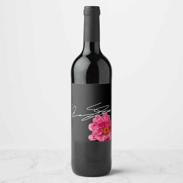 Rótulo De Garrafa De Cerveja Rótulo de Vinho com Assinatura (Frente)