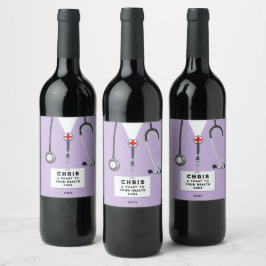 Rótulo De Garrafa De Cerveja Rótulo de Vinho da Festa do Médico