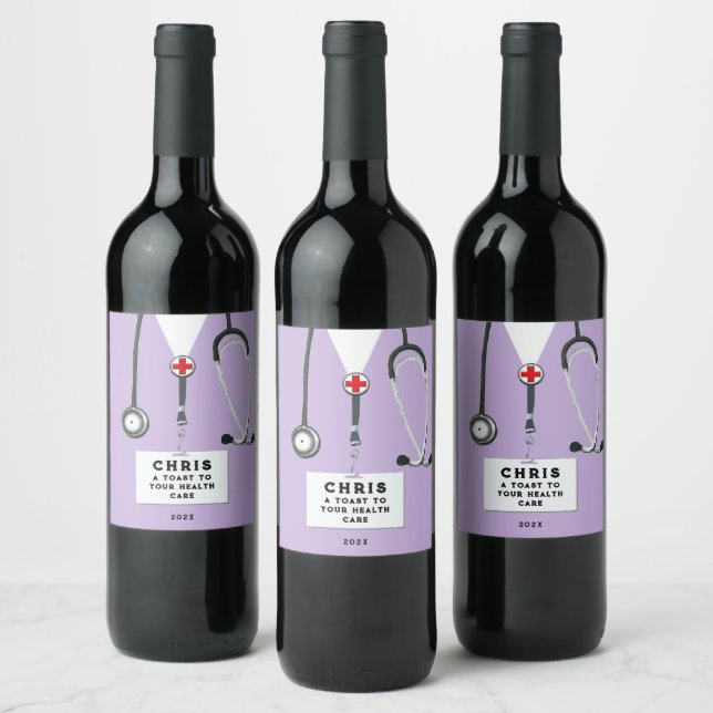 Rótulo De Garrafa De Cerveja Rótulo de Vinho da Festa do Médico (Garrafas)