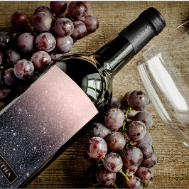 Rótulo De Garrafa De Cerveja Rótulo de Vinho da Lista Vermelha e Rosa Moderna