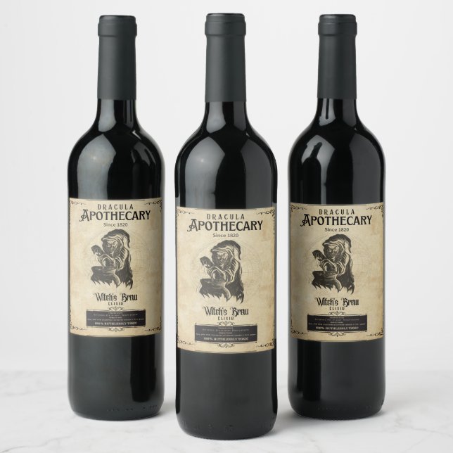 Rótulo De Garrafa De Cerveja Rótulo de Vinho das Bruxas de Desculpas (Garrafas)