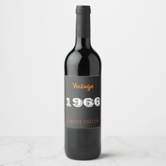 Rótulo De Garrafa De Cerveja Rótulo de Vinho de Aniversário de 60 anos – Safra