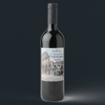 Rótulo De Garrafa De Cerveja Rótulo de Vinho de Aquarela Roma Itália – Personal<br><div class="desc">Rótulo de Vinho Aquarela Roma Itália – Adesivo de Garrafa Personalizado Elegante</div>