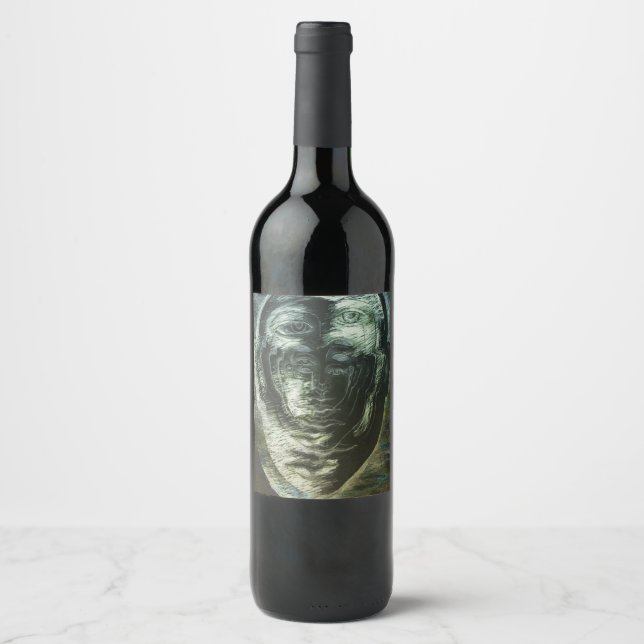 Rótulo De Garrafa De Cerveja Rótulo de vinho de arte original (Frente)